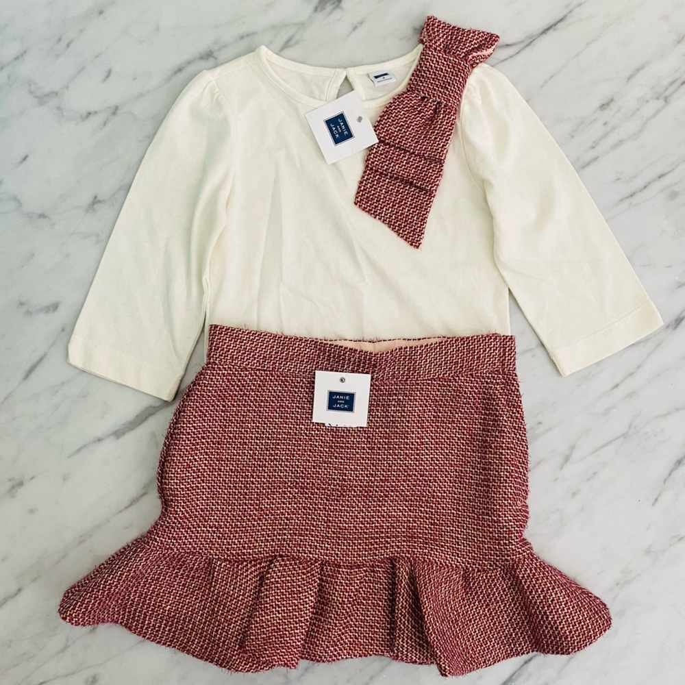 Janie and Jack Matching Skirt & Top